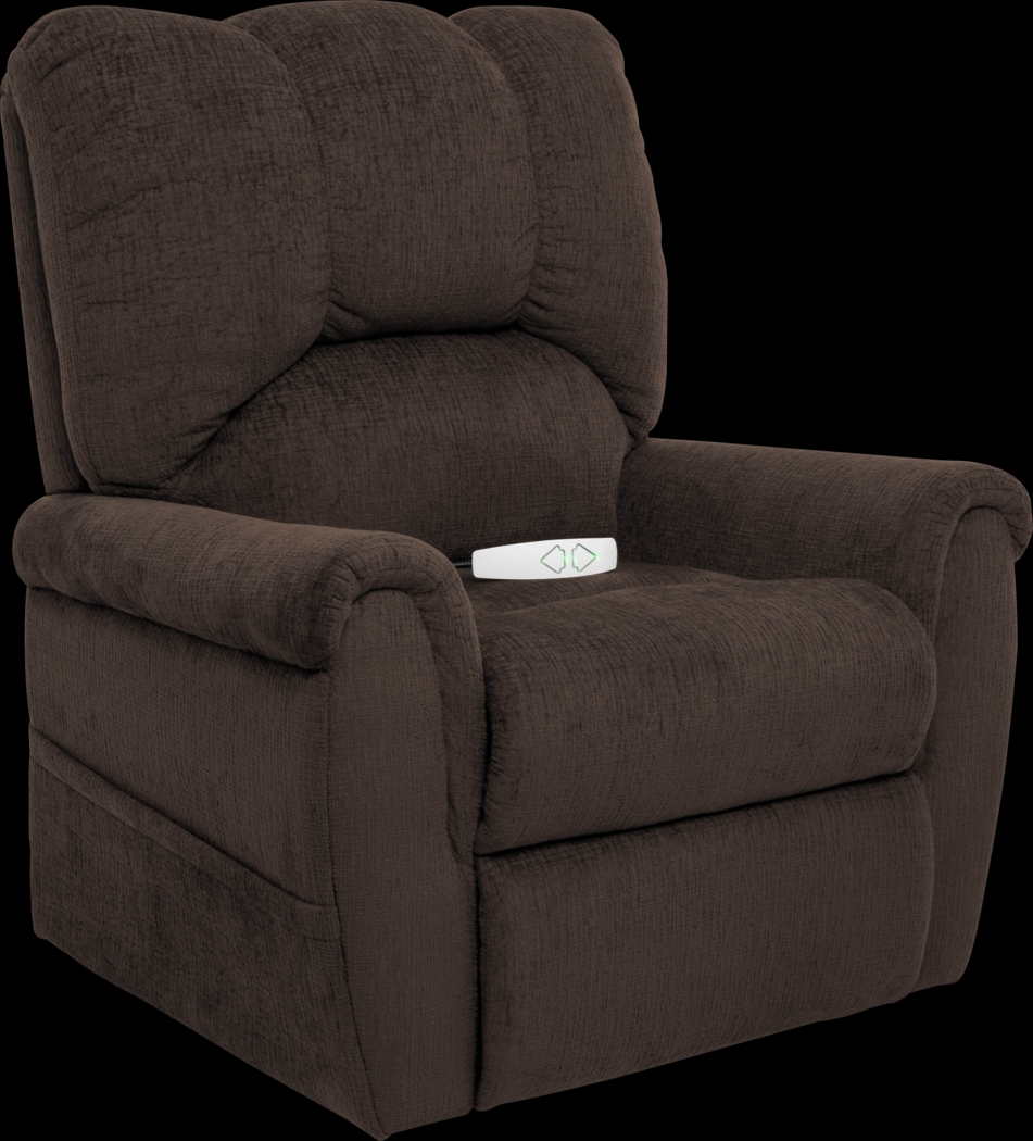 Alperton Chocolate Lift Chair Power Recliner - Thumbnail - Image 1
