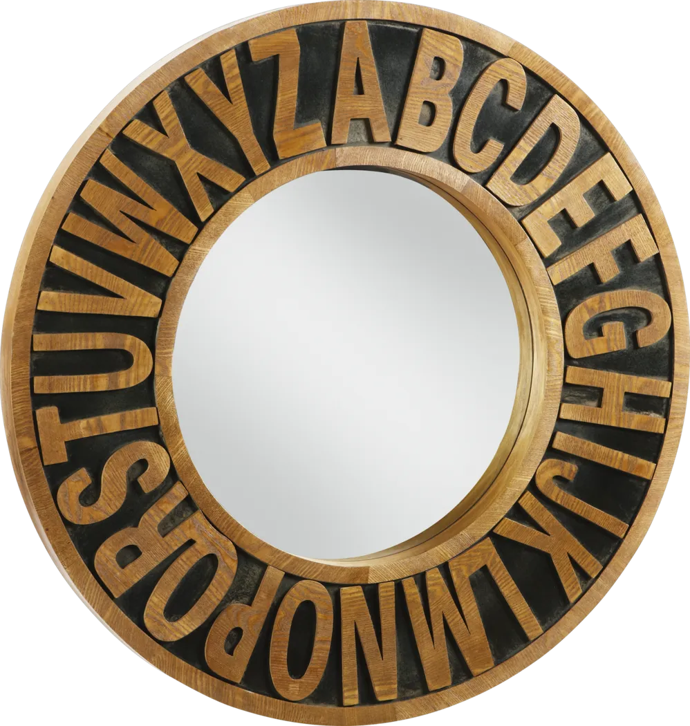 Alphabet Brown Mirror - Thumbnail - Image 2