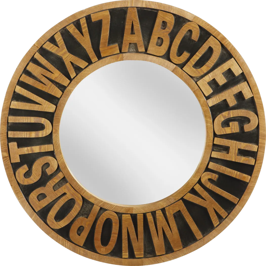 Alphabet Brown Mirror - Thumbnail - Image 1