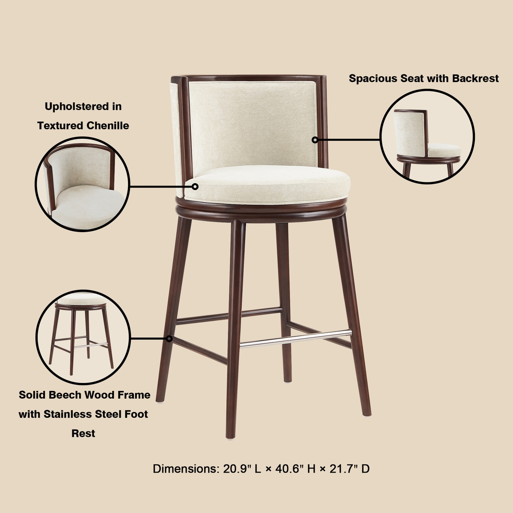 Alphadream I Cream Barstool - Thumbnail - Image 6