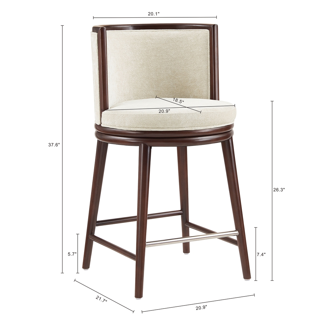 Alphadream I Cream Counter Height Stool - Thumbnail - Image 5