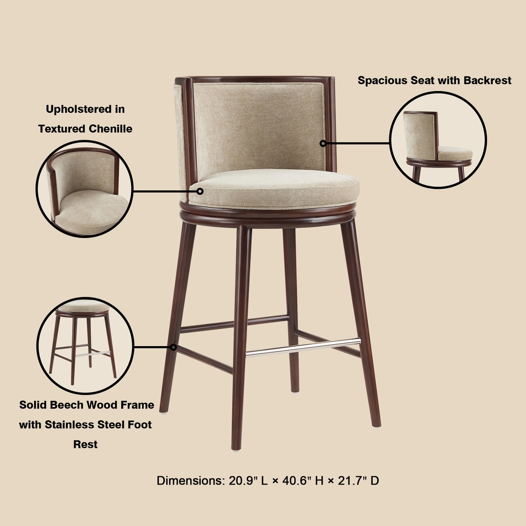 Alphadream I Natural Barstool - Thumbnail - Image 10