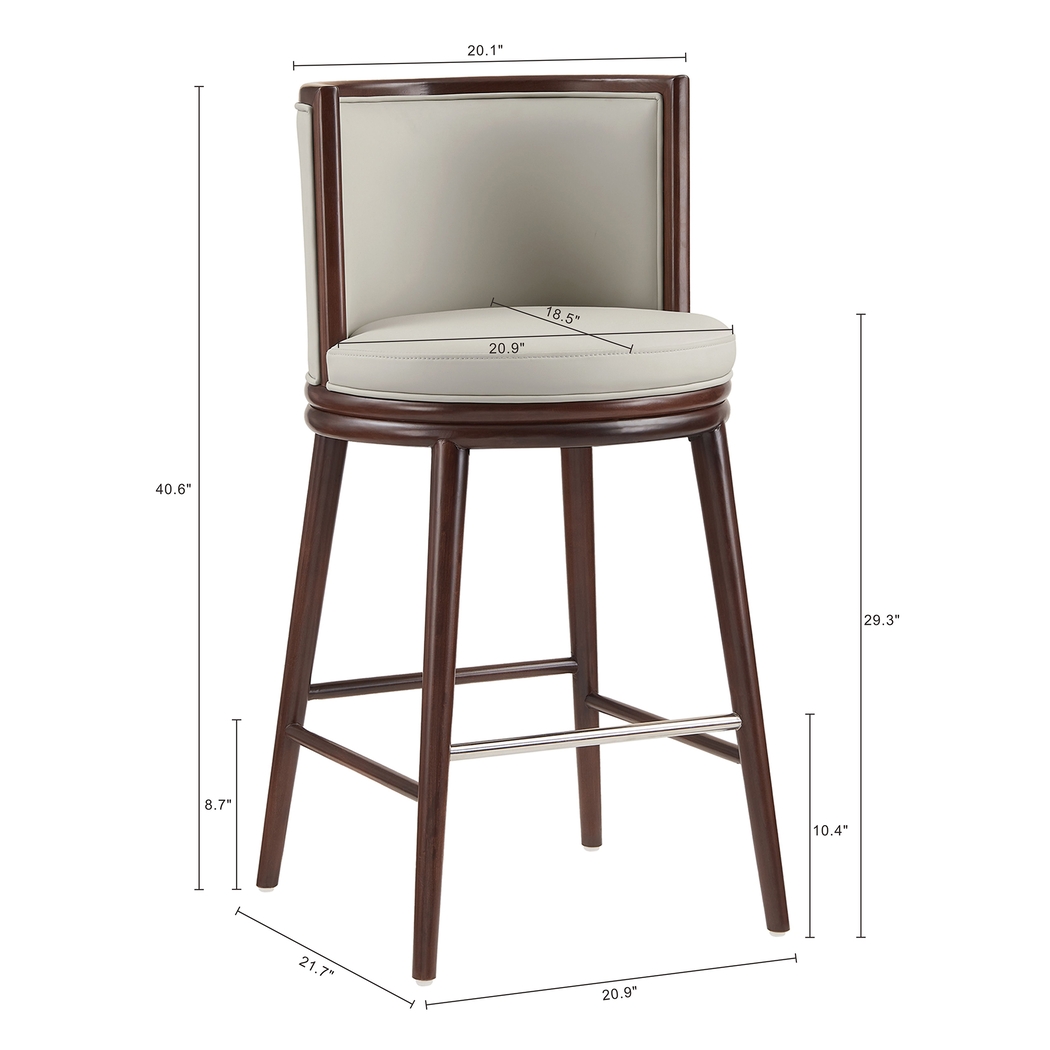 Alphadream II Stone Gray Barstool - Thumbnail - Image 5