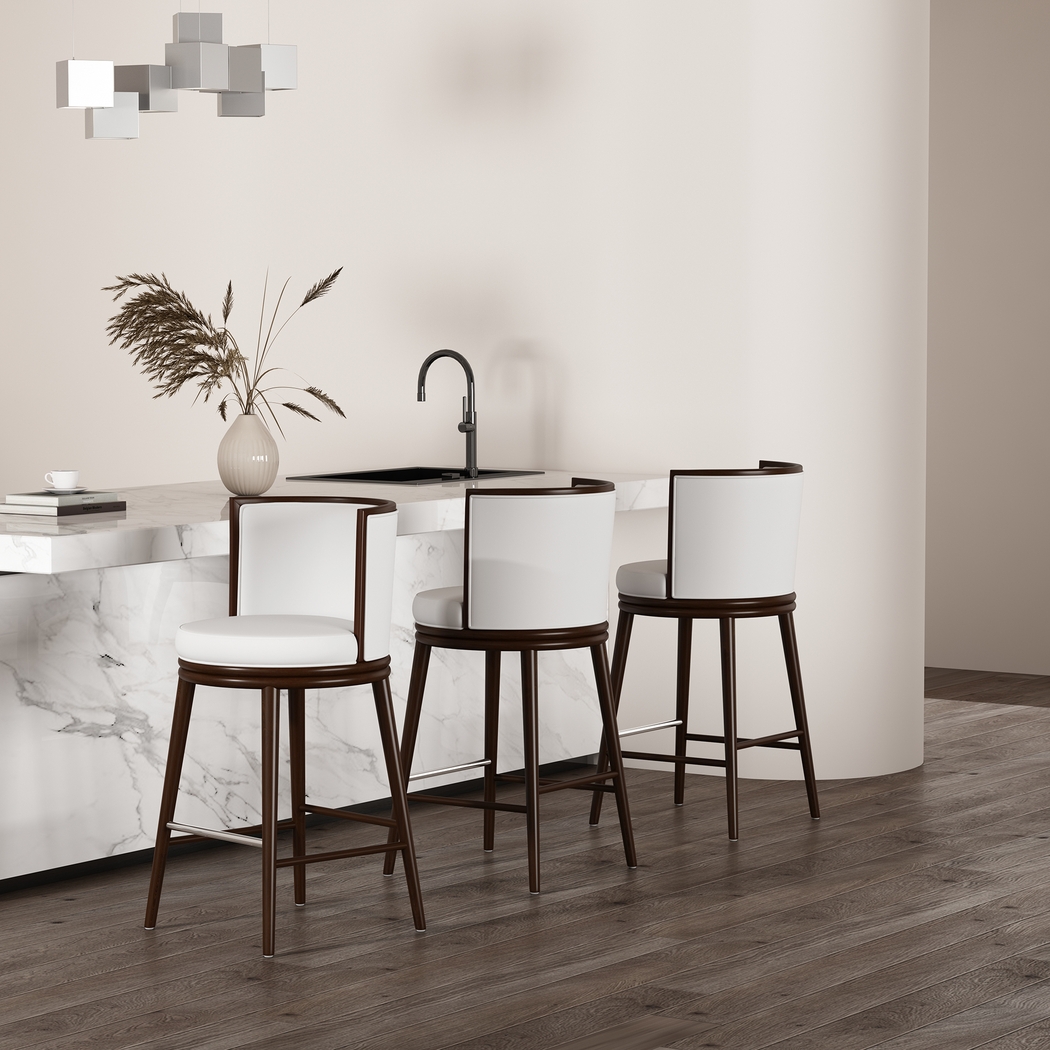 Alphadream II White Barstool - Thumbnail - Image 2