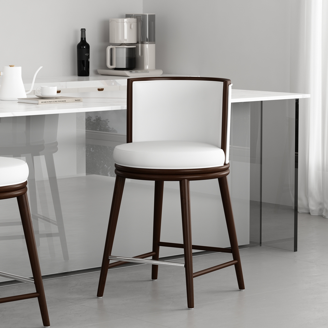 Alphadream II White Counter Height Stool - Thumbnail - Image 3