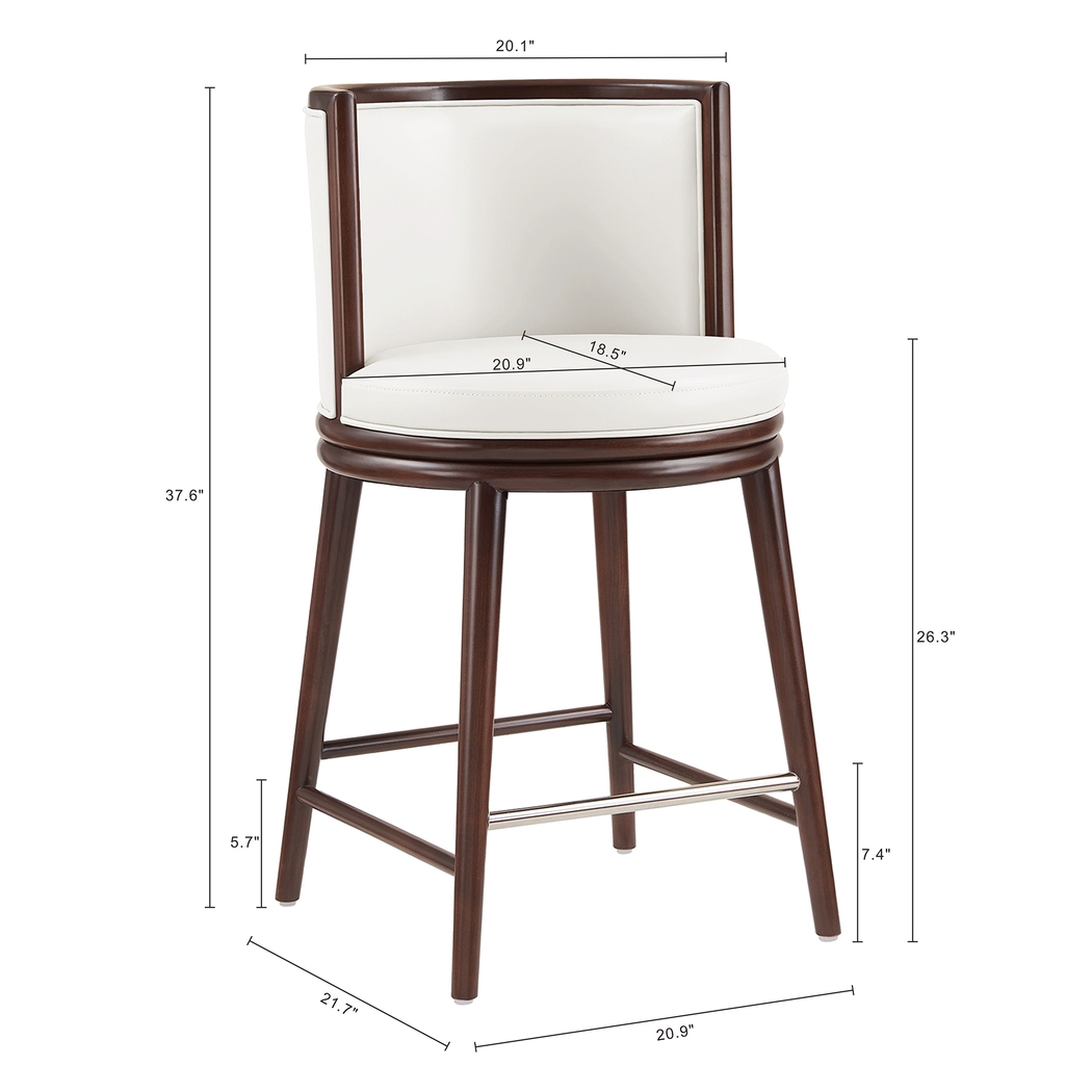 Alphadream II White Counter Height Stool - Thumbnail - Image 10
