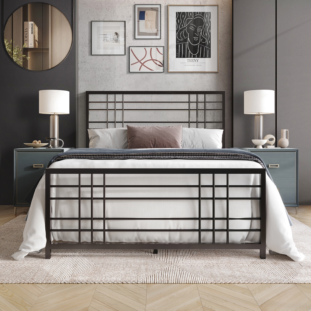 Alpires Black Queen Bed - Thumbnail - Image 2