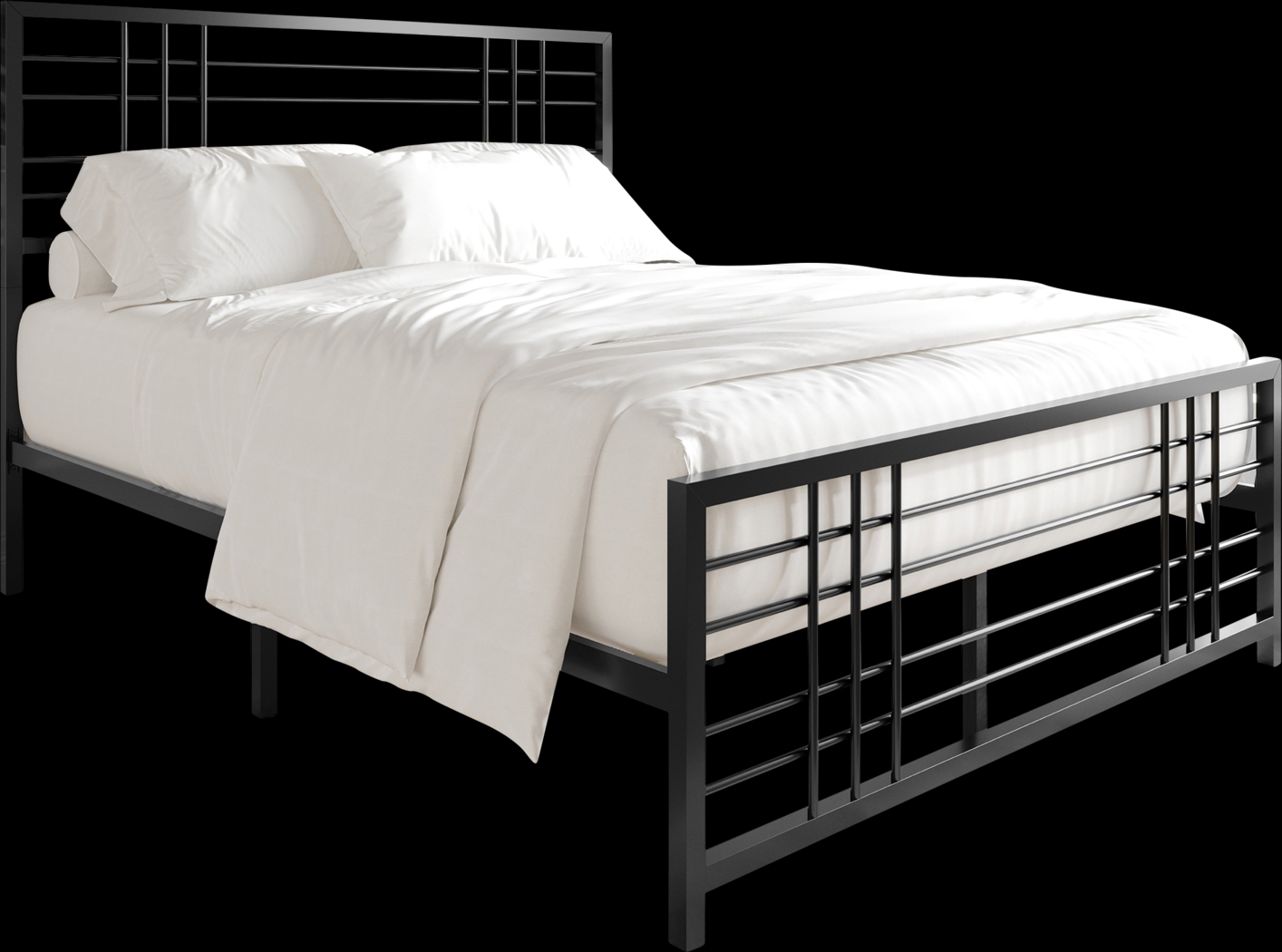 Alpires Black Queen Bed - Thumbnail - Image 1