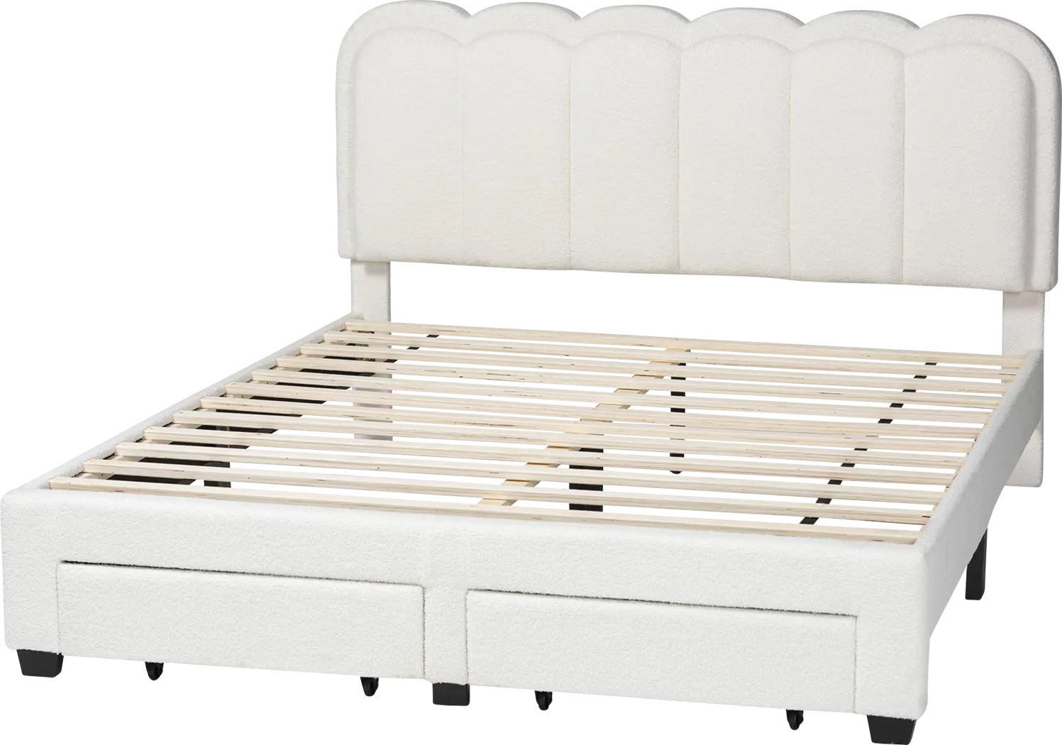 Alpirete Cream Queen Storage Bed - Thumbnail - Image 6
