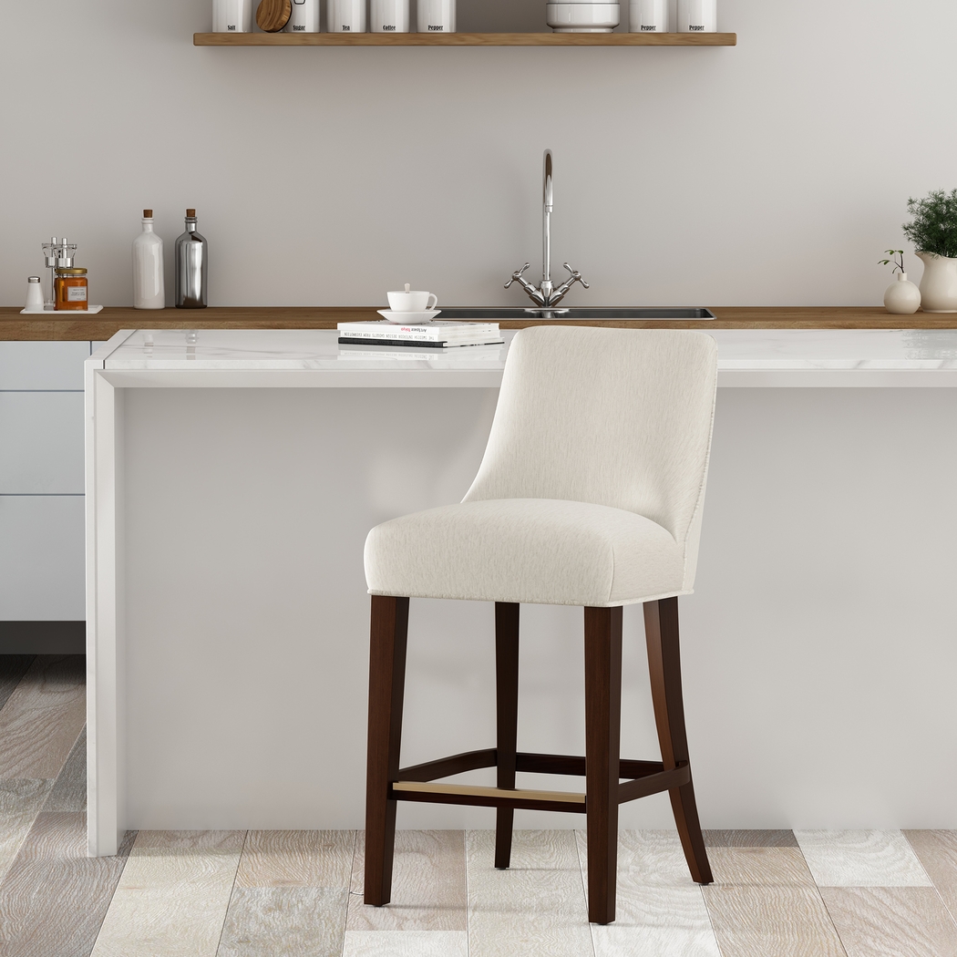 Alpireyen Cream Counter Height Stool - Thumbnail - Image 2