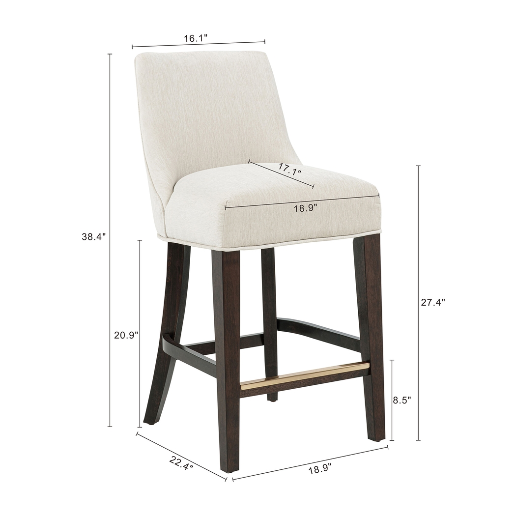 Alpireyen Cream Counter Height Stool - Thumbnail - Image 9