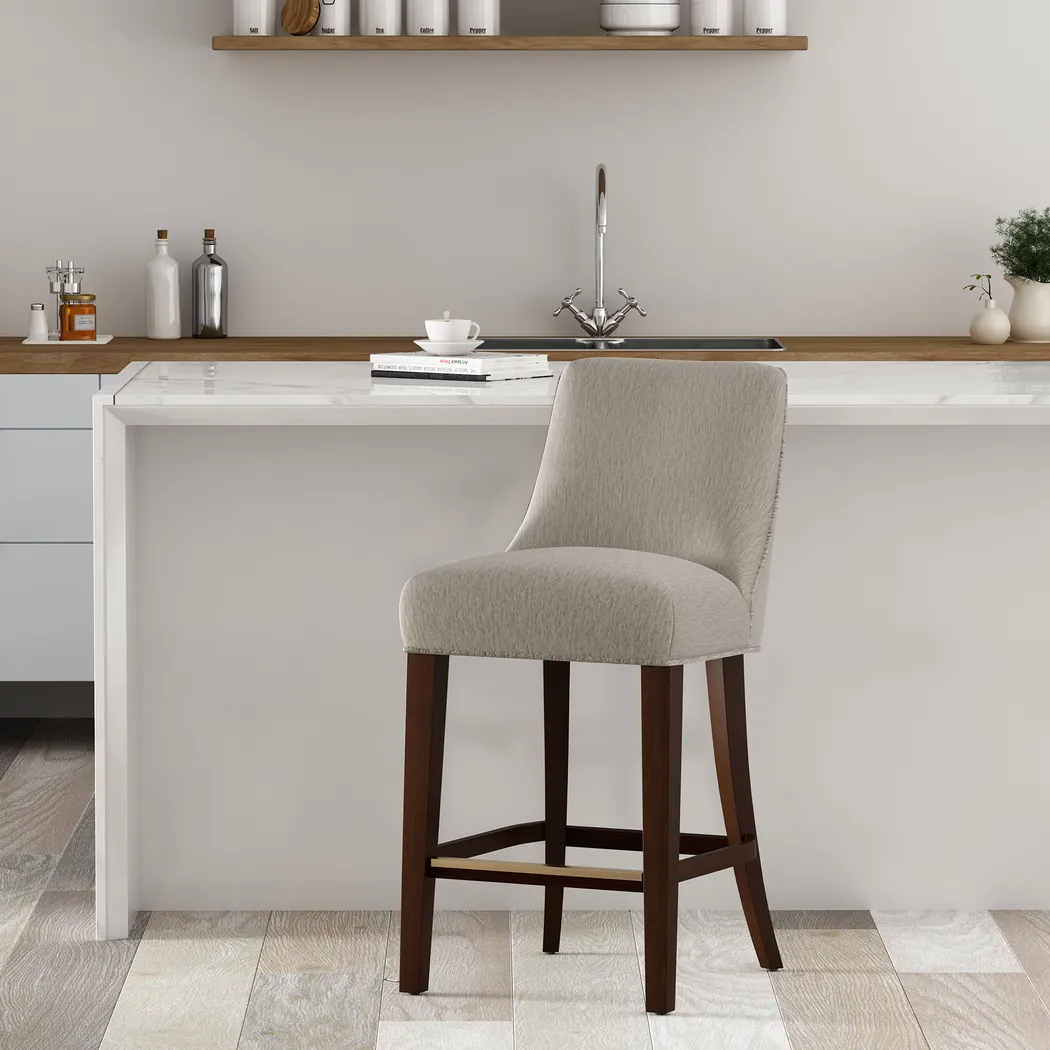 Alpireyen Taupe Counter Height Stool - Thumbnail - Image 2