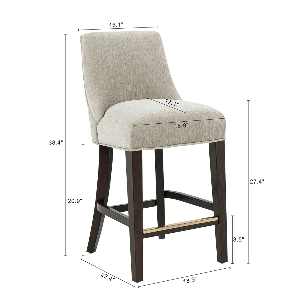 Alpireyen Taupe Counter Height Stool - Thumbnail - Image 9