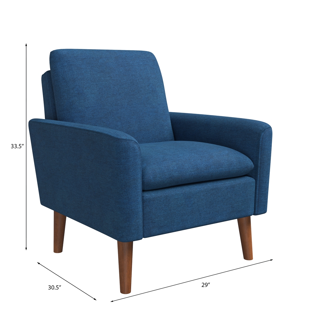 Alran Blue Accent Chair - Thumbnail - Image 8