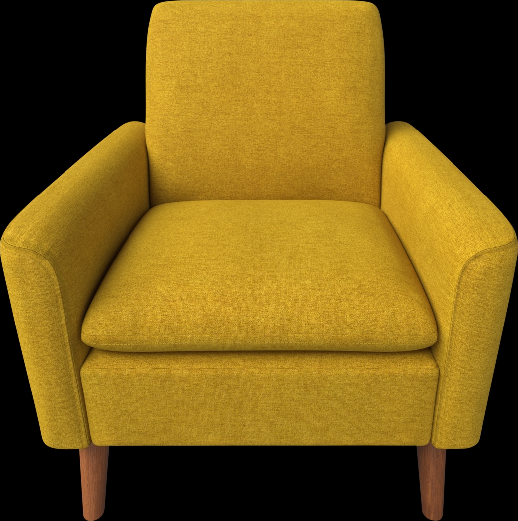 Alran Yellow Accent Chair - Thumbnail - Image 4