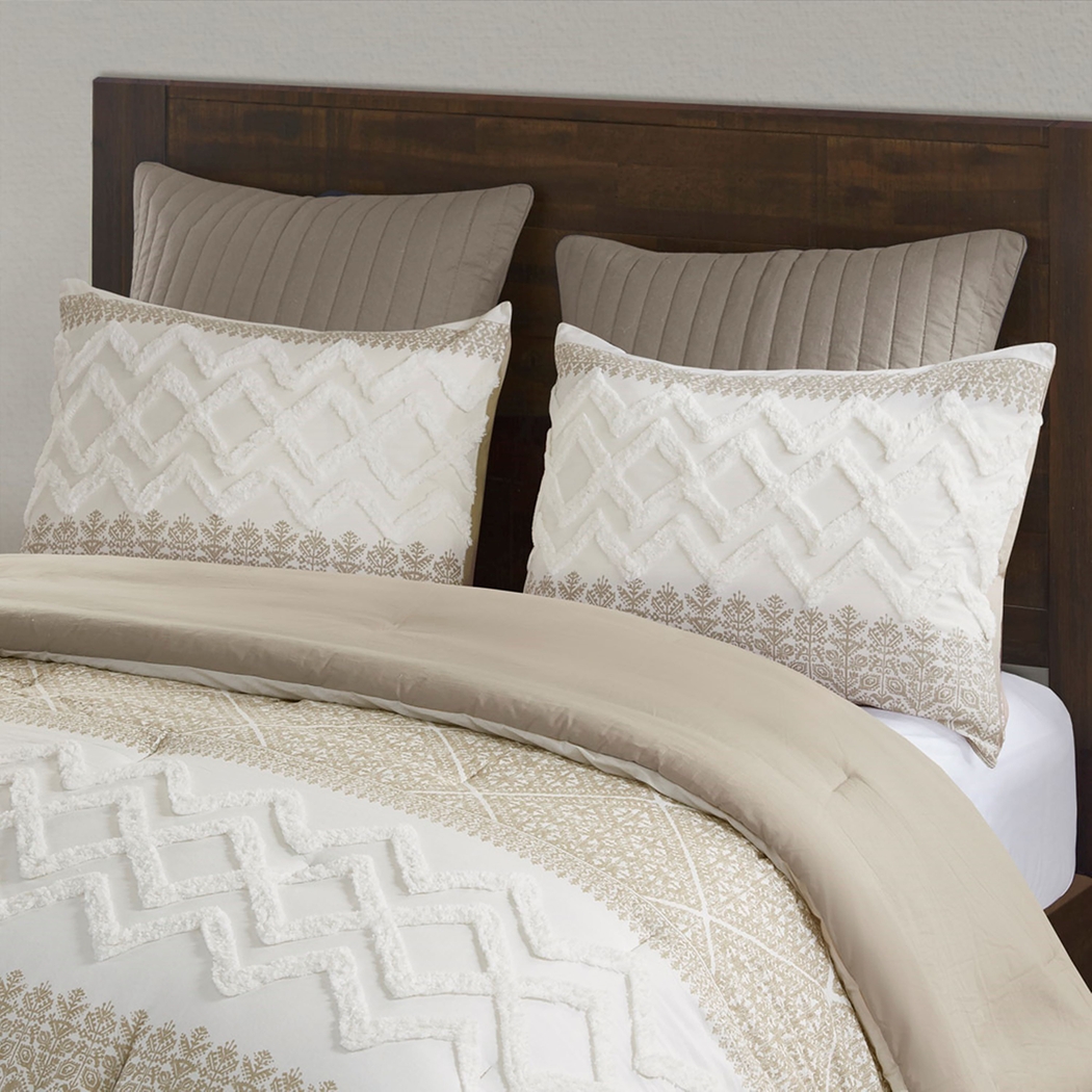 Alren Beige King/Cal 3 pc Comforter Set - Thumbnail - Image 11