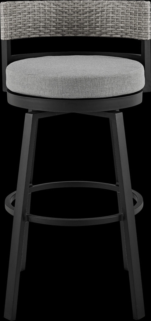 Outdoor Alresford Black Swivel Counter Stool - Thumbnail - Image 2