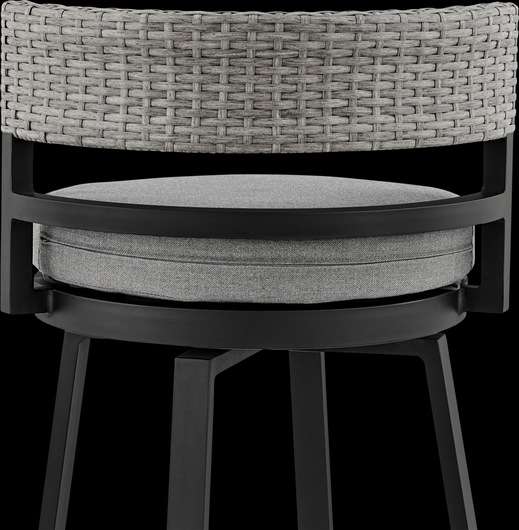 Outdoor Alresford Black Swivel Counter Stool - Thumbnail - Image 7