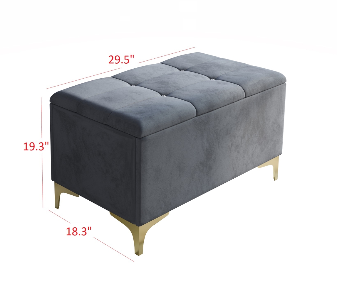 Alresford Gray Queen Bed with Bench - Thumbnail - Image 4