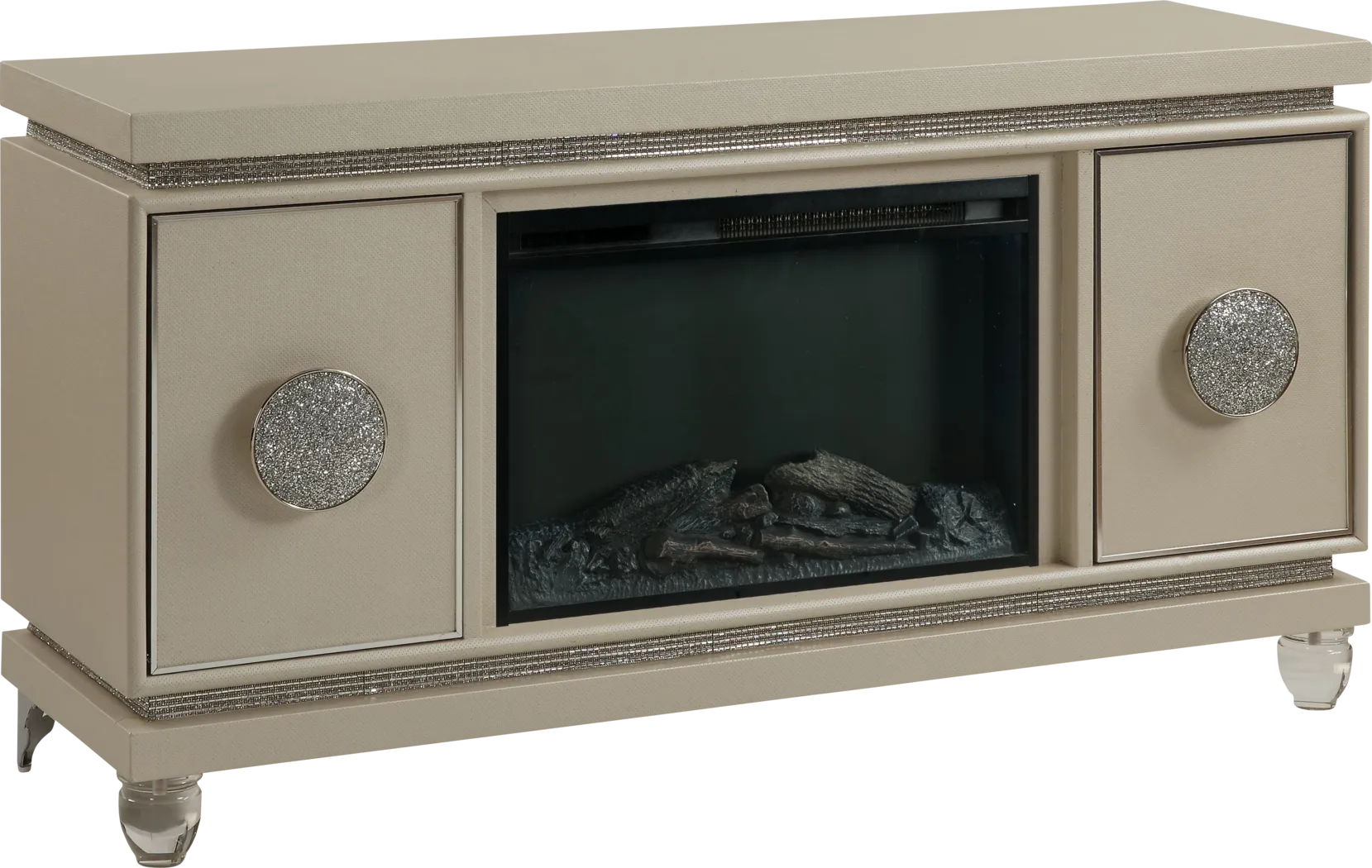 Alreva Ivory 50 in. Console, With Electric Fireplace - Thumbnail - Image 1