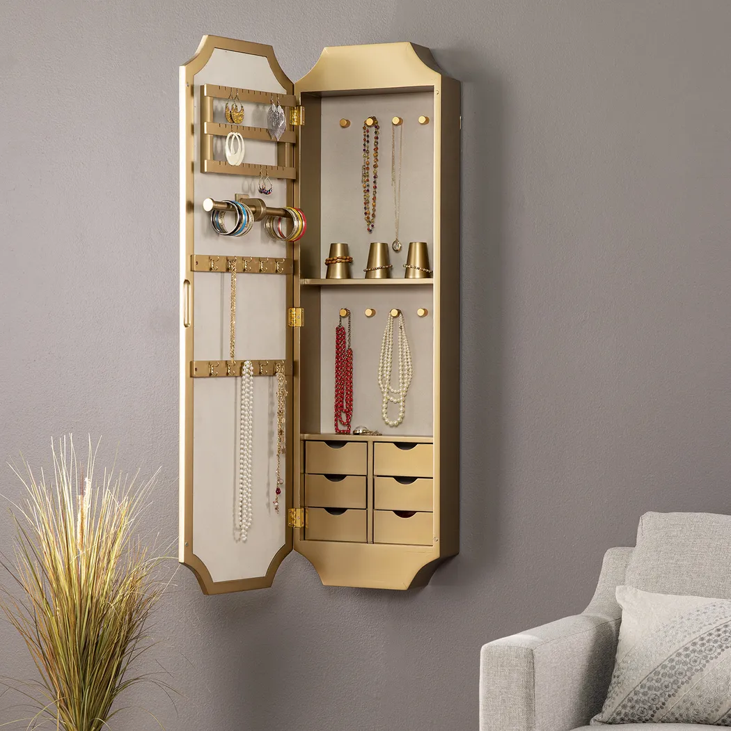 Alricks Gold Jewelry Armoire - Image 6