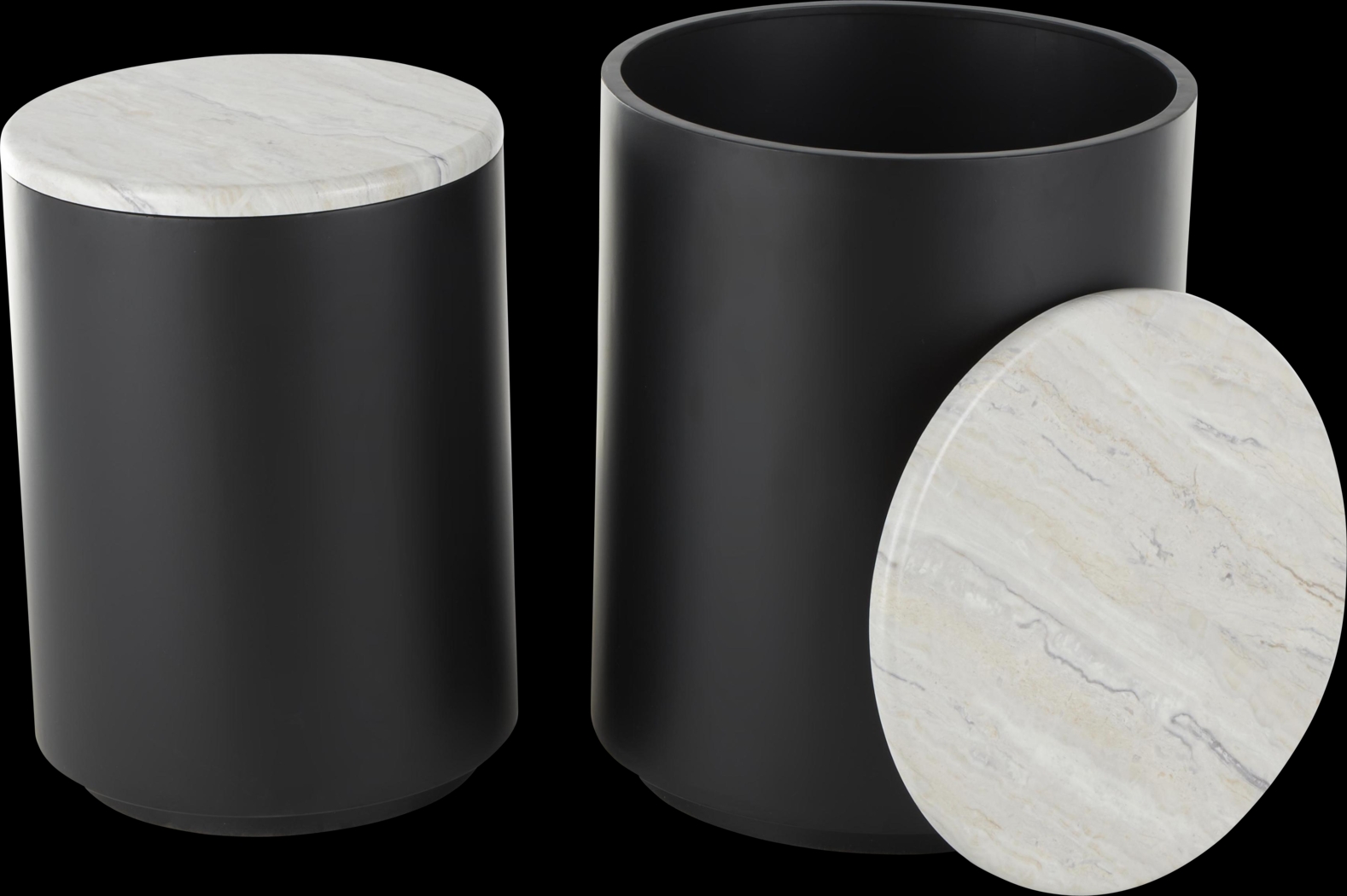 Alrin Black Nesting Table, Set of 2 - Thumbnail - Image 6