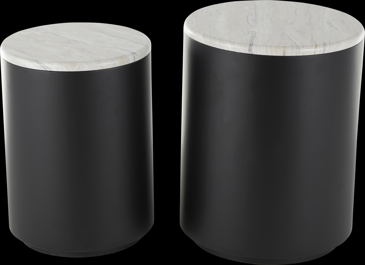 Alrin Black Nesting Table, Set of 2 - Thumbnail - Image 1