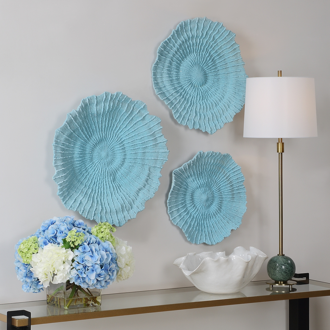 Alsa Blue Wall Decor, Set of 3 - Thumbnail - Image 3