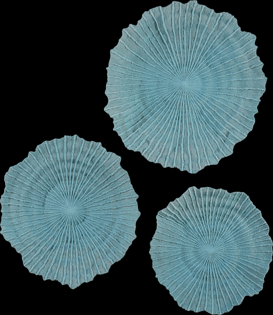 Alsa Blue Wall Decor, Set of 3 - Thumbnail - Image 1