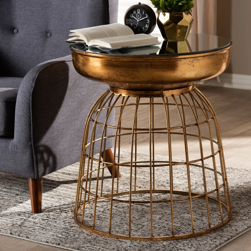 Alsen Gold Accent Table - Thumbnail - Image 2