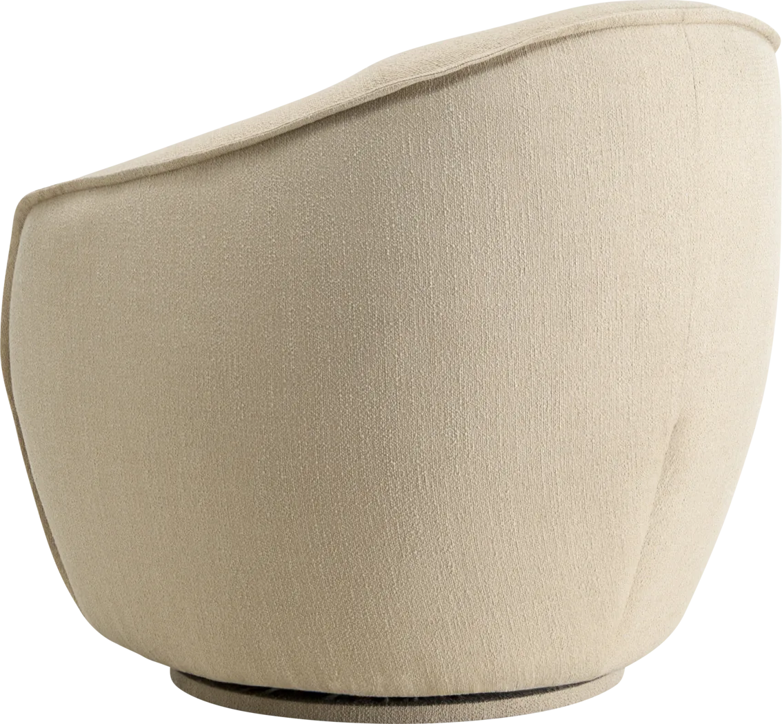Alsoft Beige Swivel Accent Chair - Thumbnail - Image 3