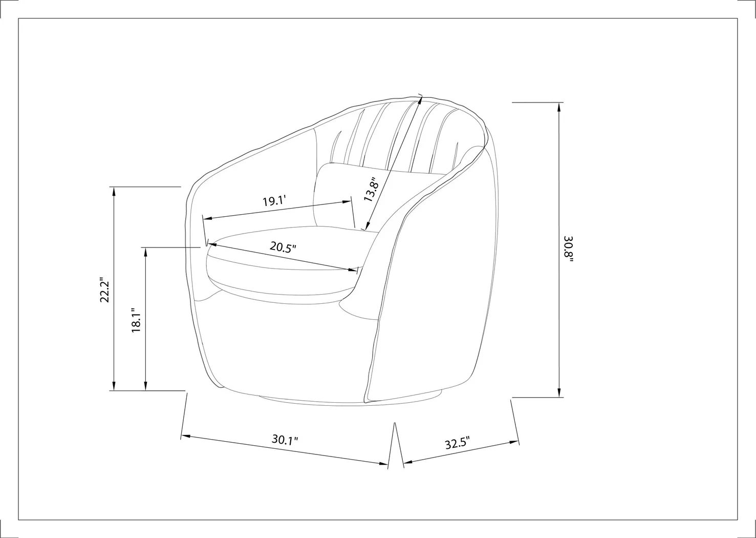 Alsoft Beige Swivel Accent Chair - Thumbnail - Image 4
