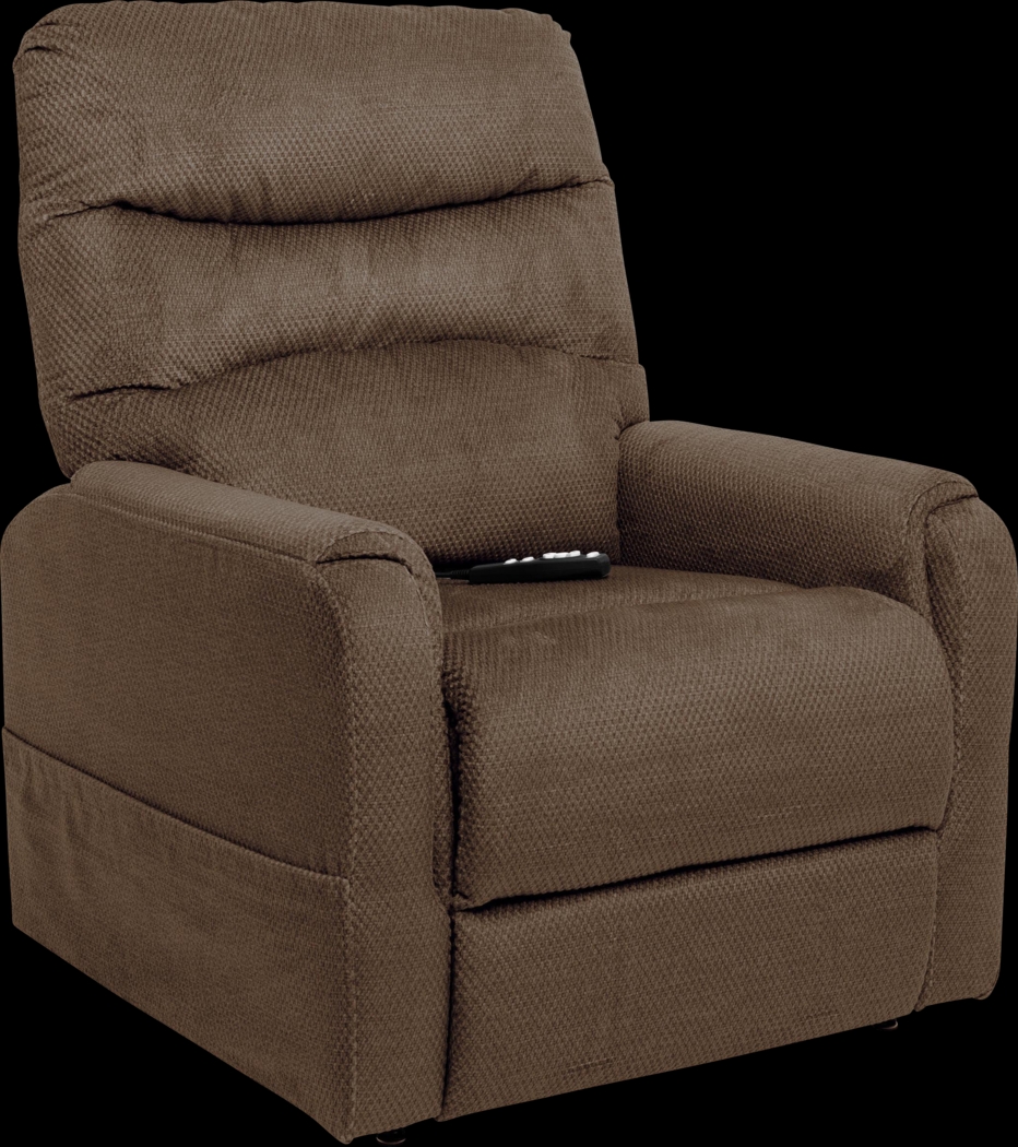 Alsuma Brown Lift Chair Power Recliner - Thumbnail - Image 1