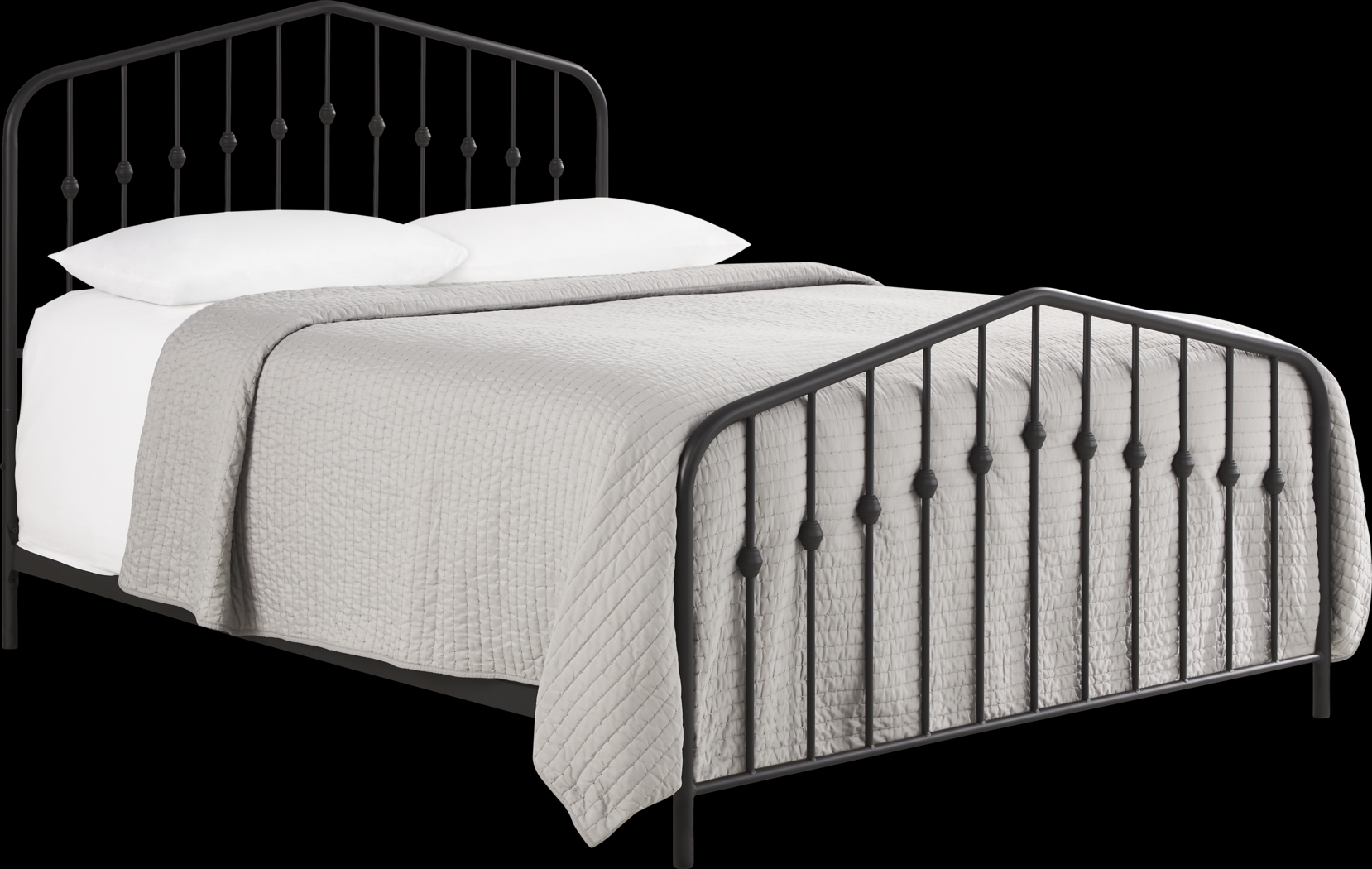 Althea Black King Metal Bed - Thumbnail - Image 1