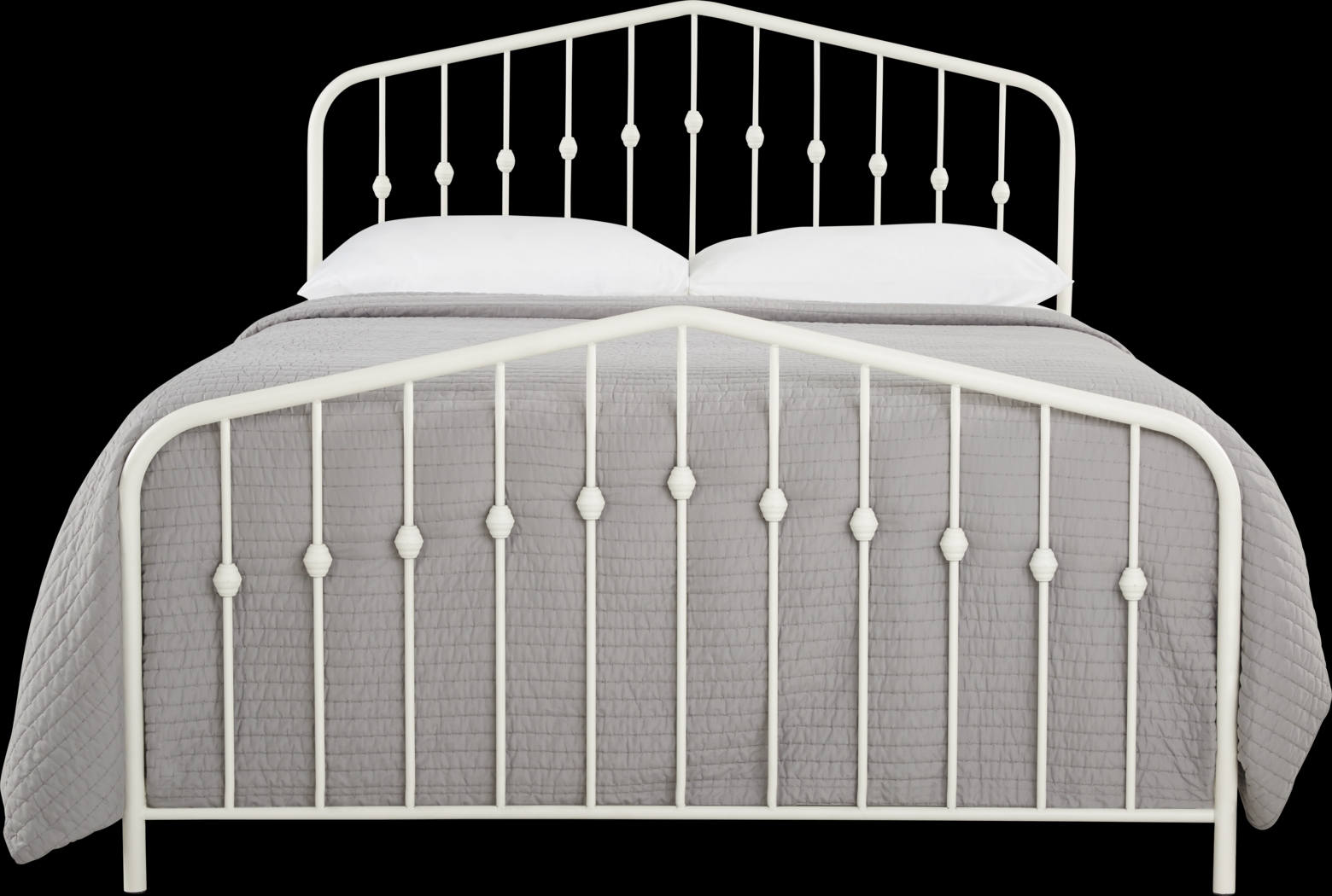 Althea White King Metal Bed - Thumbnail - Image 2