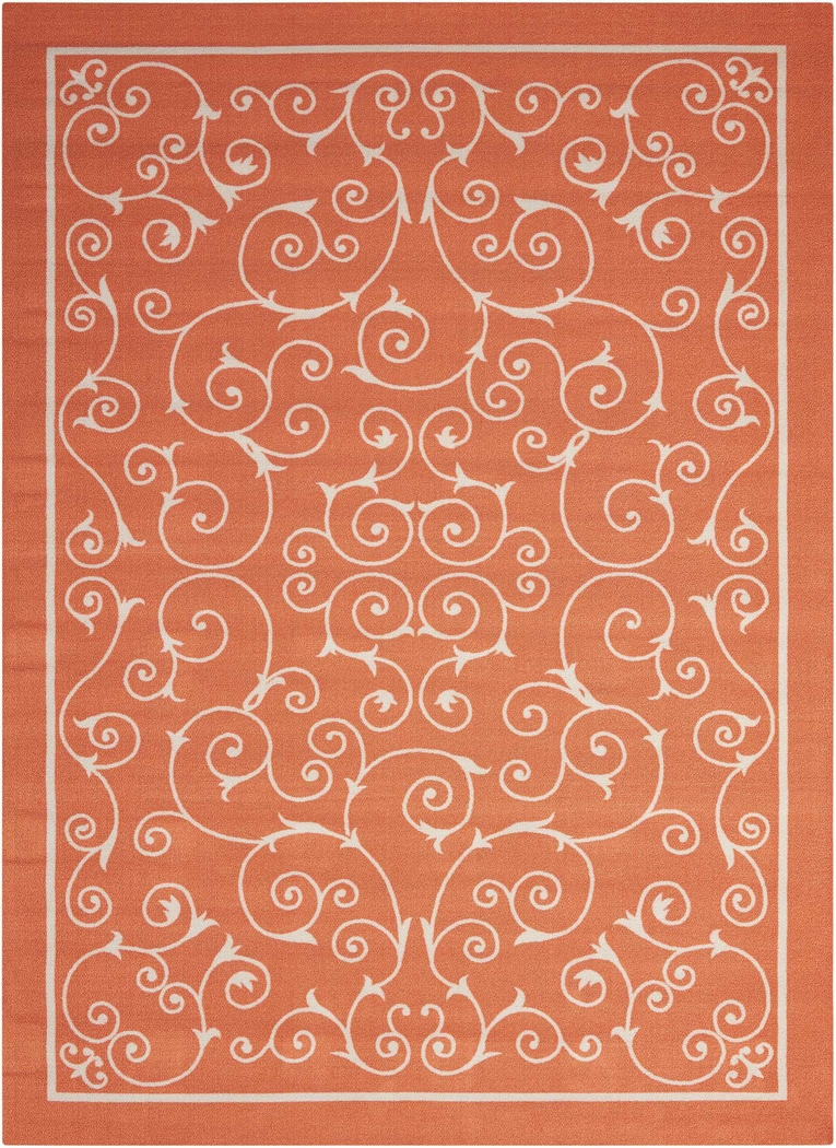 Althera Orange 8' x 11' Indoor/Outdoor Rug - Thumbnail - Image 1