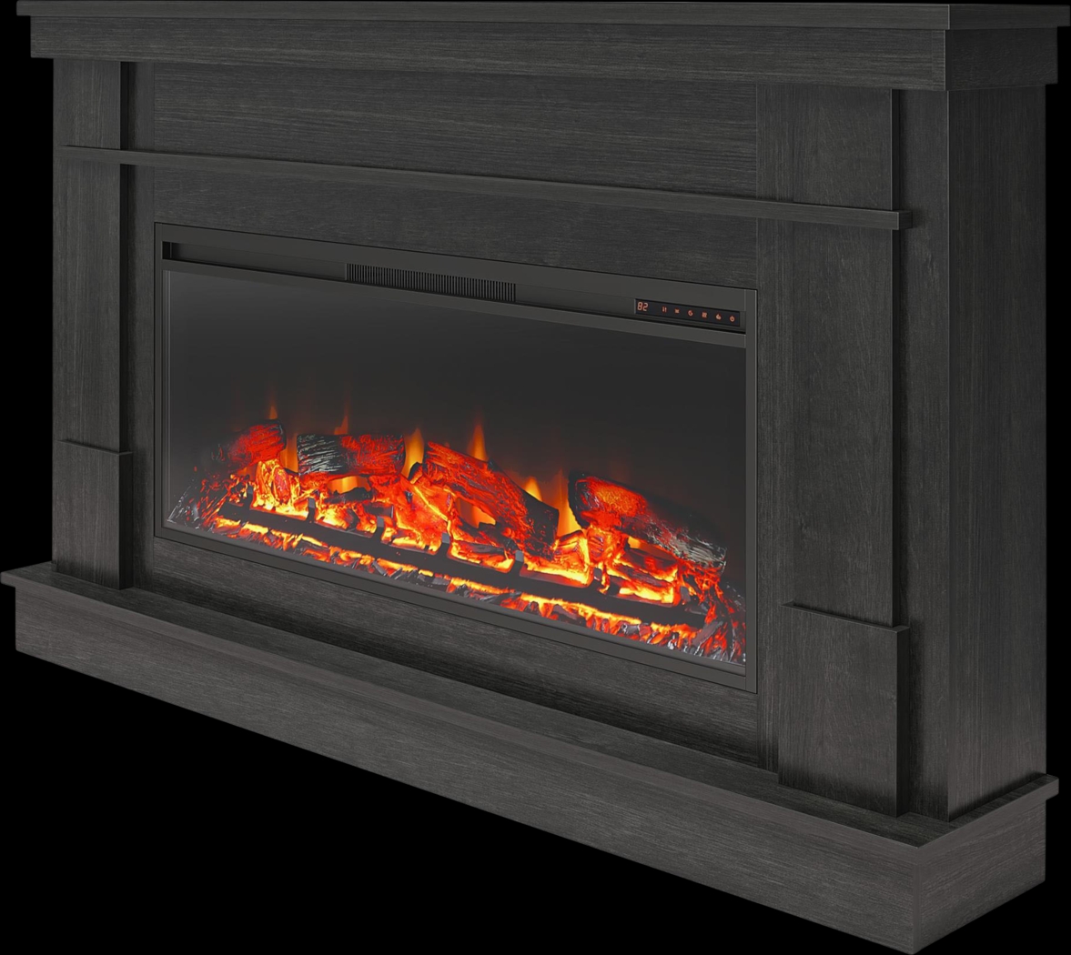 Altilde Dark Gray 64 in. Console with Electric Fireplace - Thumbnail - Image 4