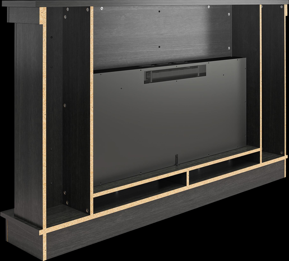 Altilde Dark Gray 64 in. Console with Electric Fireplace - Thumbnail - Image 8