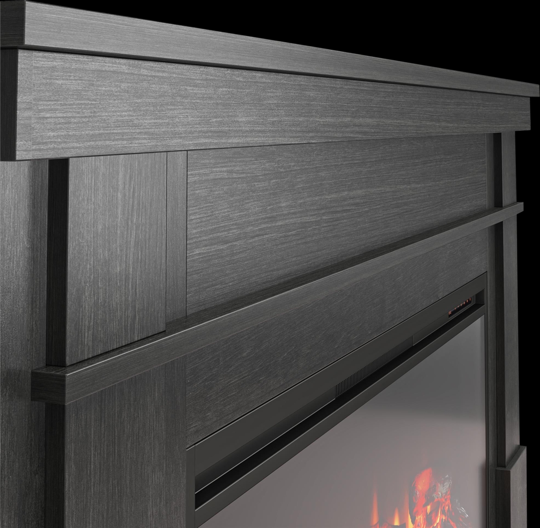 Altilde Dark Gray 64 in. Console with Electric Fireplace - Thumbnail - Image 9