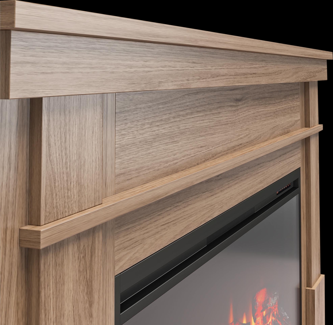 Altilde Walnut 64 in. Console with Electric Fireplace - Thumbnail - Image 9