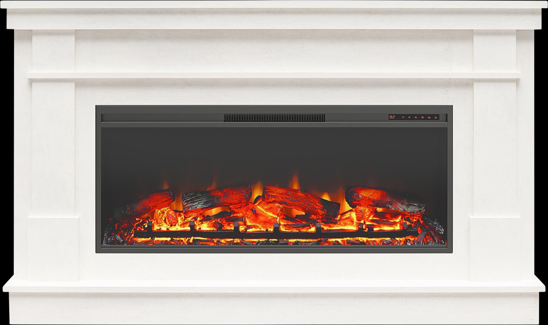 Altilde White 64 in. Console with Electric Fireplace - Thumbnail - Image 4