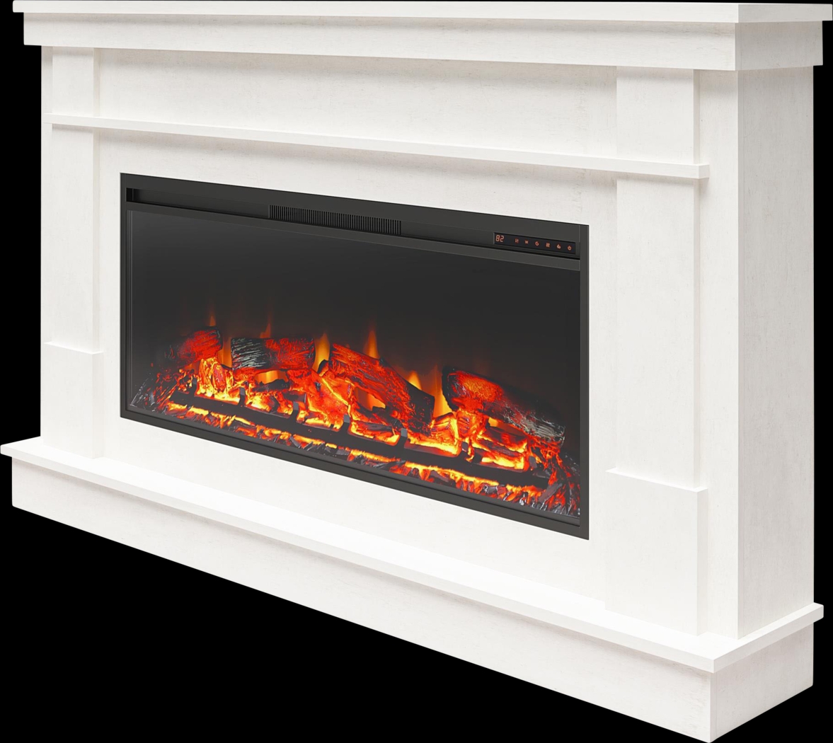 Altilde White 64 in. Console with Electric Fireplace - Thumbnail - Image 6