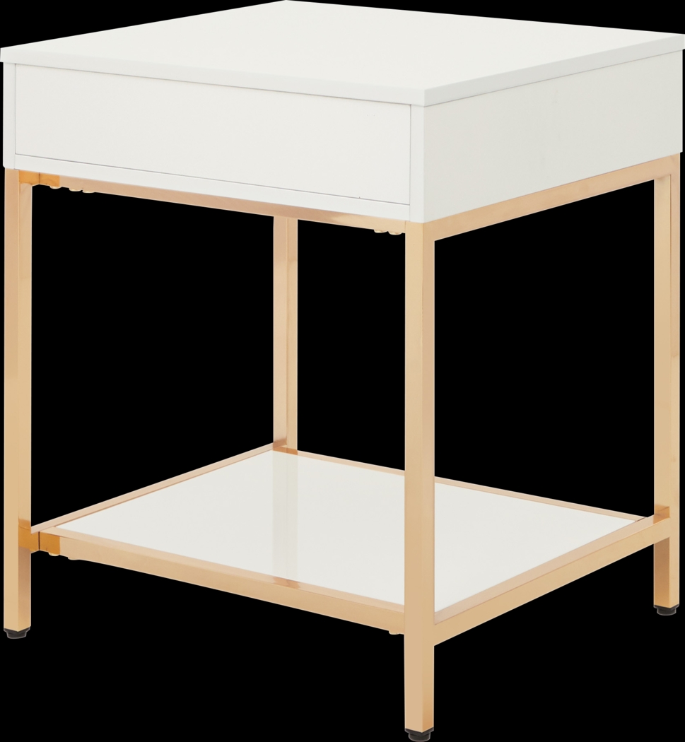 Altrissa White End Table - Thumbnail - Image 2