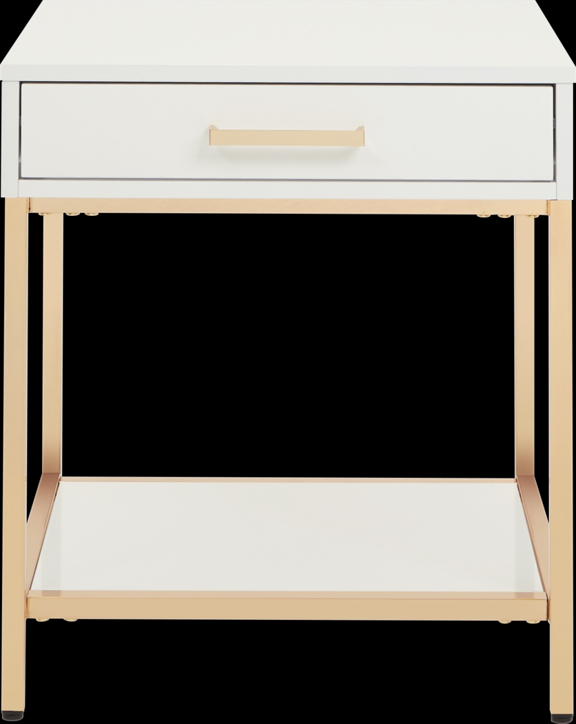 Altrissa White End Table - Thumbnail - Image 3