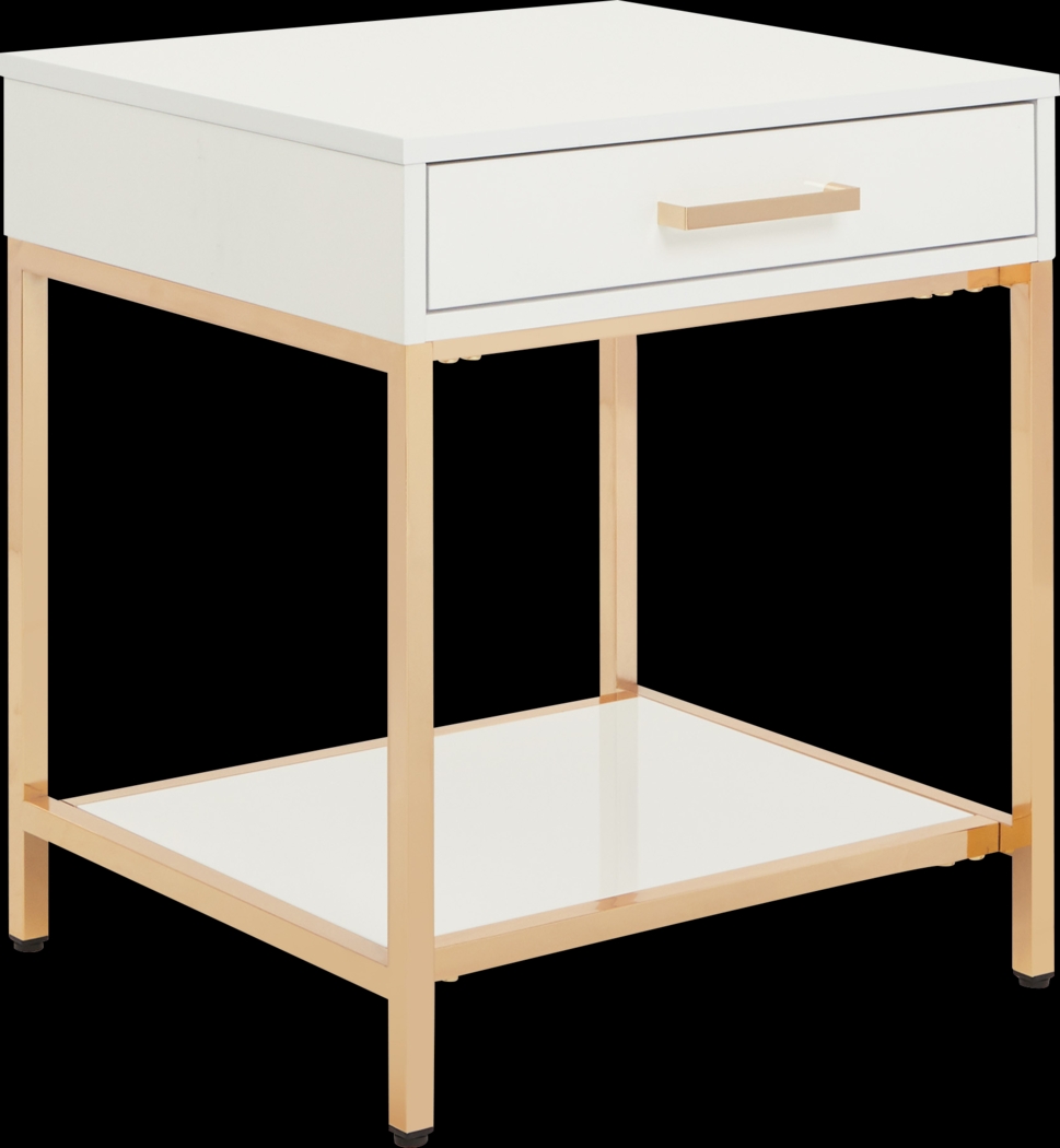 Altrissa White End Table - Thumbnail - Image 1