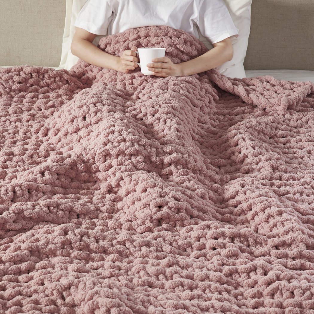Altstatten Blush Throw Blanket - Thumbnail - Image 5