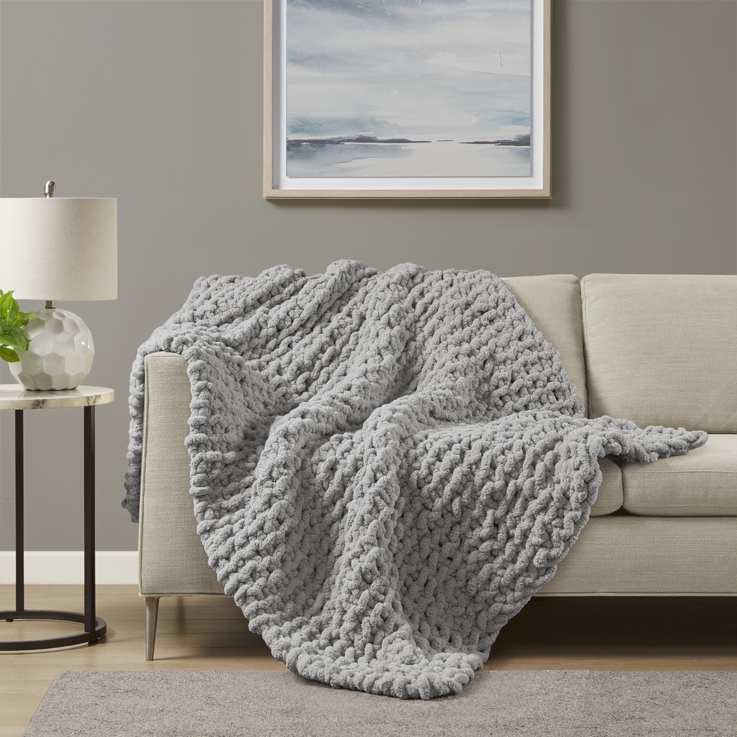 Altstatten Gray Throw Blanket - Thumbnail - Image 1