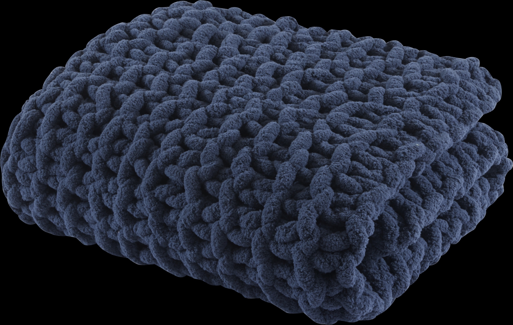 Altstatten Navy Throw Blanket - Thumbnail - Image 3