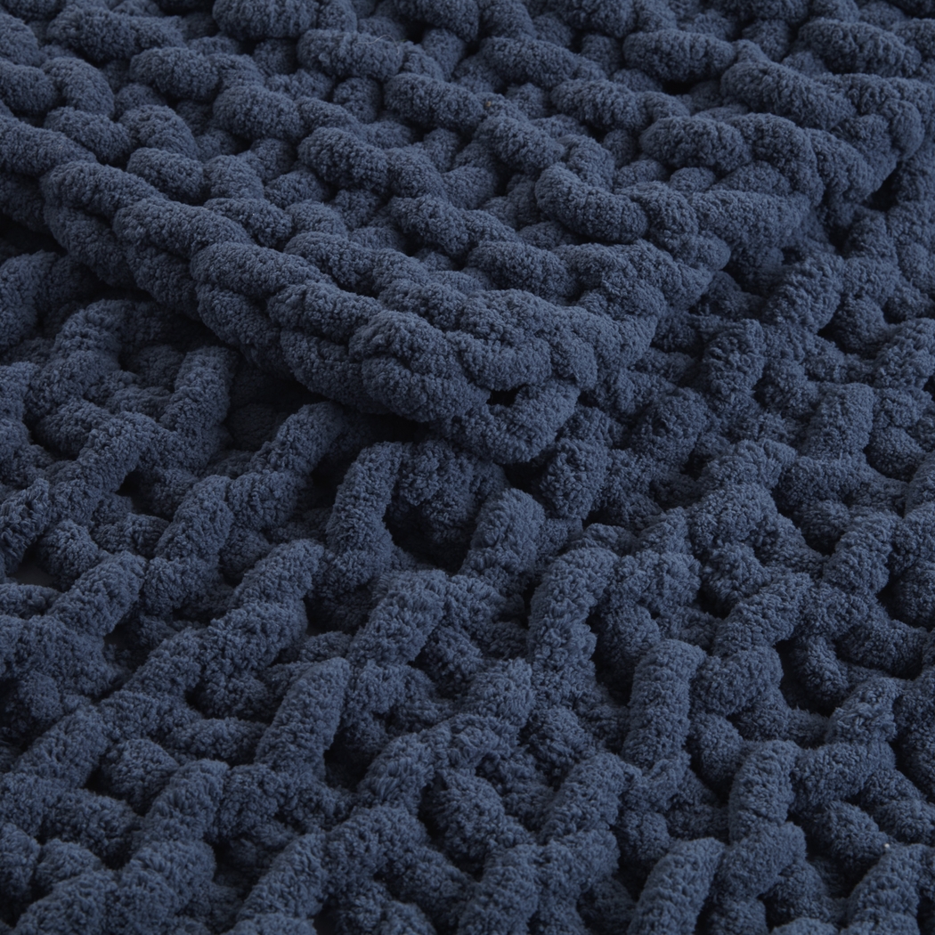 Altstatten Navy Throw Blanket - Thumbnail - Image 4