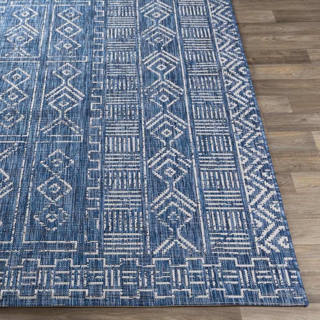 Alturas Blue 6'7 x 9' Indoor/Outdoor Rug - Thumbnail - Image 6